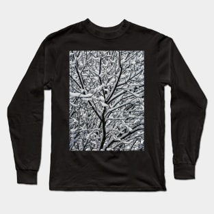 Snow Covered Winter Tree Branches Long Sleeve T-Shirt